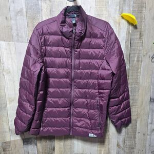EDDIE BAUER PURPLE DOWN 650 PUFFER JACKET COAT XXL OUTDOOR WINTER SKI SNOW